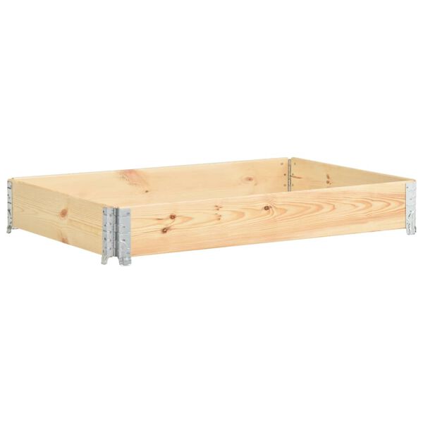 vidaXL Caja de palés de madera maciza de pino 100x150 cm
