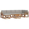 vidaXL Conjunto de sof&aacute;s de exterior 8 pcs Gris Natural y Claro