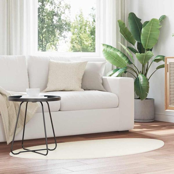 vidaXL Alfombras de &aacute;rea HUARTE Crema 160 x 230 cm Poli&eacute;ster