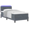 vidaXL Cama Box Spring LED con LED Gris oscuro 80 x 200 cm Terciopelo