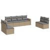 vidaXL Juego de sof&aacute;s de jard&iacute;n con cojines beige 8 pzas rat&aacute;n PE