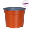 vidaXL Maceta de flores 50 pcs Cer&aacute;mica &Oslash; 15 x 12.5 cm Pl&aacute;stico