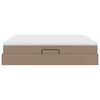vidaXL Cama con almacenamiento y colch&oacute;n Capuchino 200 x 200 cm