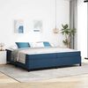 vidaXL Cama tipo Box Spring con colch&oacute;n Azul 200 x 200 cm tela