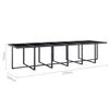 vidaXL Set comedor de jard&iacute;n 17 piezas y cojines rat&aacute;n sint&eacute;tico negro