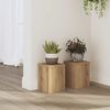 vidaXL Soportes de plantas 2 uds madera roble artisian 15x15x20 cm