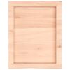 vidaXL Encimera de ba&ntilde;o madera maciza sin tratar 40x50x(2-6) cm