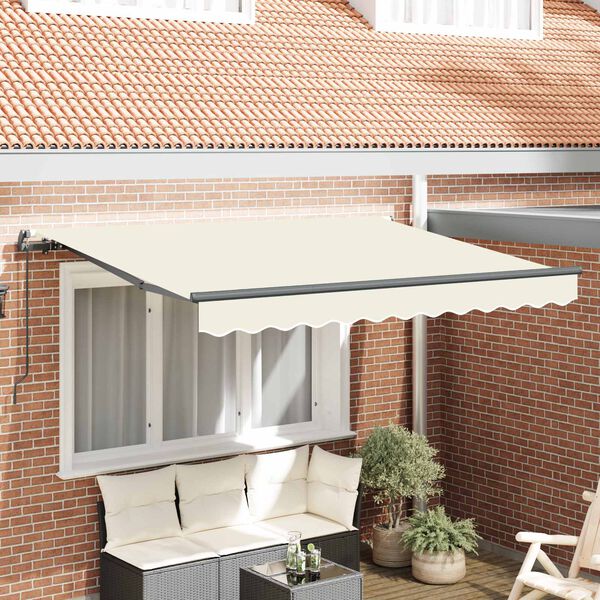vidaXL Toldo Retr&aacute;ctil Crema 250 x 200 cm Poli&eacute;ster y Aluminio
