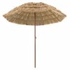 vidaXL Parasol de playa 205 x 205 x 210 cm Poli&eacute;ster y Acero Natural