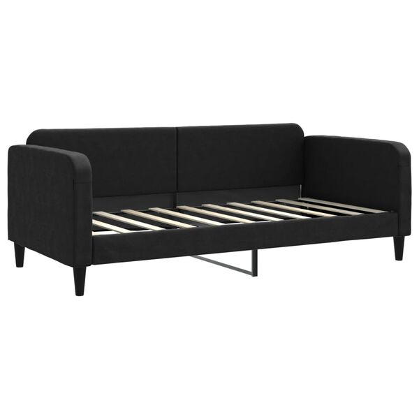 vidaXL Sof&aacute; cama nido con cajones tela negro 90x190 cm
