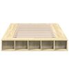 vidaXL Estructura de cama madera de ingenier&iacute;a roble Sonoma 135x190 cm