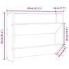 vidaXL Zapateros de pared 2 uds madera contrachapada blanco 80x18x60cm