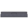 vidaXL Cama con almacenamiento y colch&oacute;n Gris oscuro 90 x 200 cm