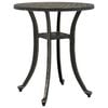 vidaXL Mesa de jard&iacute;n aluminio fundido bronce &Oslash;48x53 cm