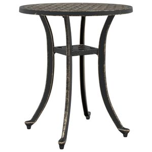 vidaXL Mesa de jard&iacute;n aluminio fundido bronce &Oslash;48x53 cm