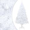vidaXL Árbol de Navidad preiluminado con luces y bolas blanco 150 cm