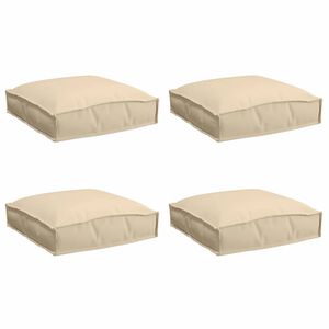 vidaXL Coj&iacute;n 4 uds. Tela Oxford Beige 40 x 40 x 8 cm