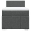 vidaXL Cama box spring con colch&oacute;n tela gris oscuro 100x200 cm