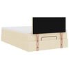 vidaXL Estructura de cama otomana colch&oacute;n tela crema 120x190 cm