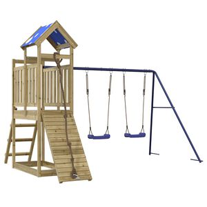 vidaXL Parque infantil de exterior madera de pino impregnada