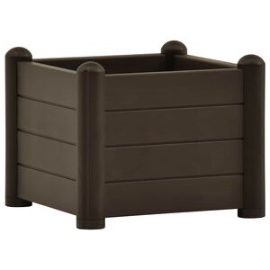 vidaXL Arriate de jard&iacute;n PP mocha 43x43x35 cm