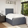 vidaXL Cama box spring con colch&oacute;n terciopelo gris oscuro 120x190 cm