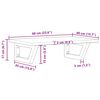 vidaXL Estante de lavabo de pared de acero y madera maciza de roble
