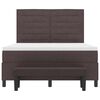 vidaXL Cama tipo Box Spring Marr&oacute;n Oscuro 140 x 190 cm tela