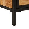 vidaXL Mesita de noche de madera maciza de mango rugosa 40x30x52,5 cm