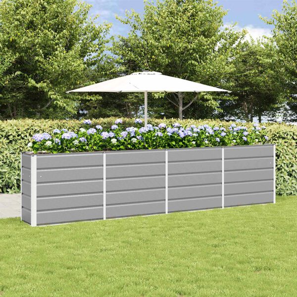 vidaXL Jardinera Gris Claro 160 x 40 x 75 cm Acero
