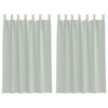 vidaXL Cortinas de gasa con trabillas 2 uds gris claro 140x175 cm