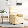 vidaXL Sill&oacute;n reclinable de cuero sint&eacute;tico crema