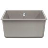 vidaXL Lavabo Gris 430 x 460 mm 80% Cuarzo y 20% Resina