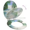 vidaXL Asiento de inodoro de cierre suave Verde 44 x 38 cm
