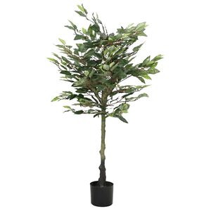 vidaXL Árbol ficus artificial 480 hojas verde 130 cm