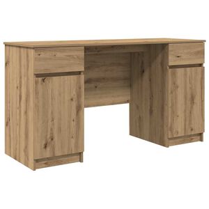 vidaXL Escritorio Roble artisan Madera de ingenier&iacute;a 140 x 49 x 76 cm