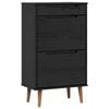 vidaXL Armario Zapatero MOLDE 59,5 x 35 x 103 cm Madera de Pino Maciza
