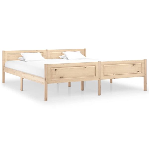 vidaXL Estructura de cama sin colch&oacute;n madera maciza de pino 180x200 cm