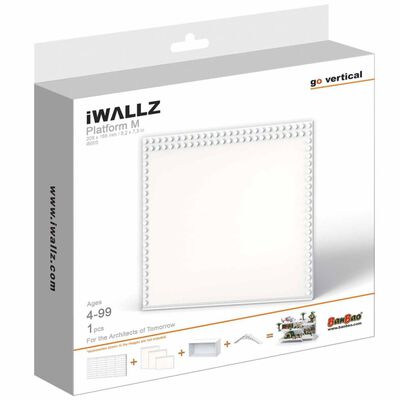 iWALLZ Set de plataformas de tres piezas blanco i8025