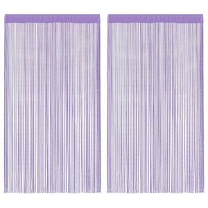 vidaXL Cortinas de tiras 2 uds morado 140x250 cm