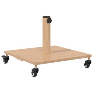 vidaXL Base para sombrilla 26.75 kg Madera clara Cuadrado Ajustable