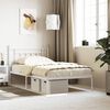 vidaXL Estructura cama sin colchón con cabecero metal blanco 107x203cm