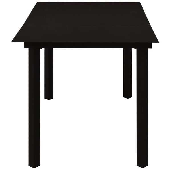 vidaXL Juego de comedor de jardín 7 piezas ratán PVC negro