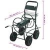 vidaXL Carrito de manguera para jardín conector de 1/2" acero 75 m