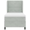 vidaXL Cama tipo Box Spring Gris Claro 200 x 90 cm Terciopelo