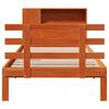 vidaXL Cama con estantería sin colchón madera maciza marrón 75x190 cm