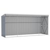 vidaXL Cobertizo de jard&iacute;n pared acero galvanizado gris 118x382x178 cm