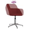 vidaXL Sillas de comedor giratorias 2 unidades tela rojo tinto