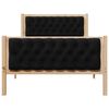 vidaXL Estructura de cama Negro 100 x 200 cm Madera de pino macizo
