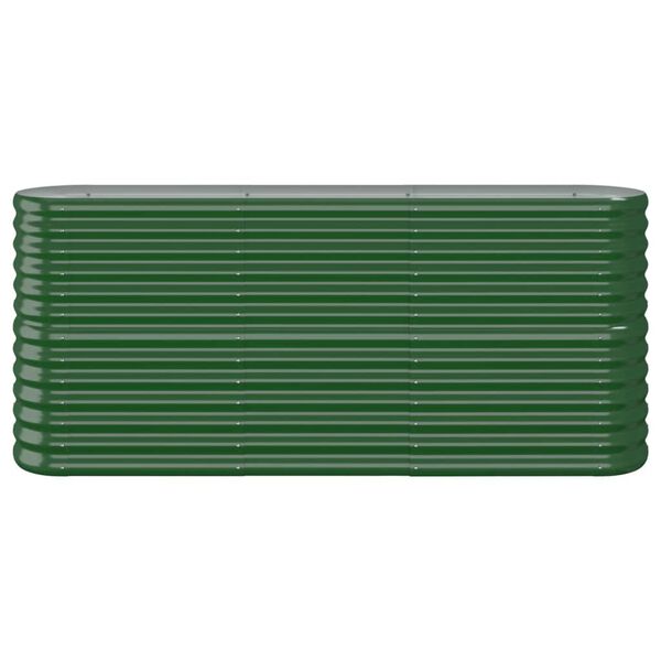 vidaXL Jardinera arriate acero galvanizado verde 152x40x68 cm